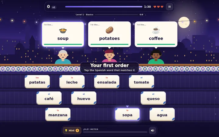 Tapas Rush actual gameplay screenshot