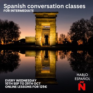 Spanish Conversation Classes Intermediate 7:30pm - 8:45pm